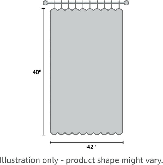 BGment White Linen Kitchen Curtains 40 Inch Length for Short Window