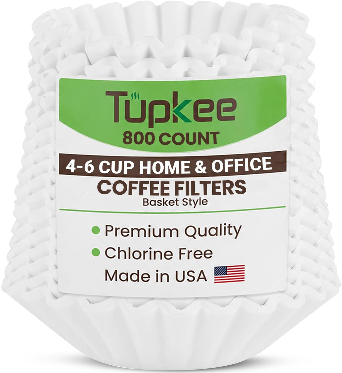 Coffee Filters For 4-6 Cup Coffee Makers, 400 Count, Made In USA