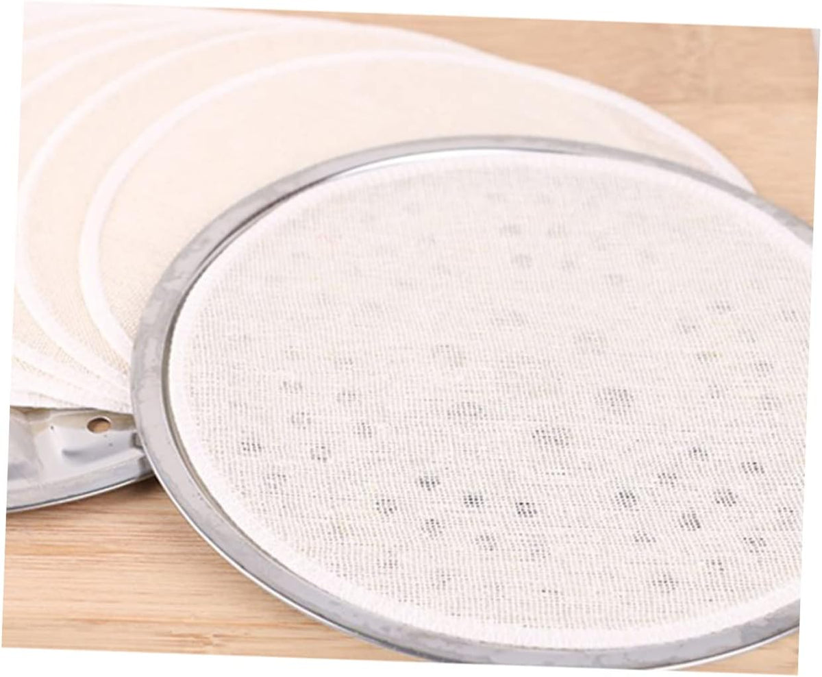 SHOWERORO 5pcs Steaming Pot Holder Cotton Gauze Pads Baking Mat Reusable Steamed Mat Steamer Mesh for Dumplings Safe