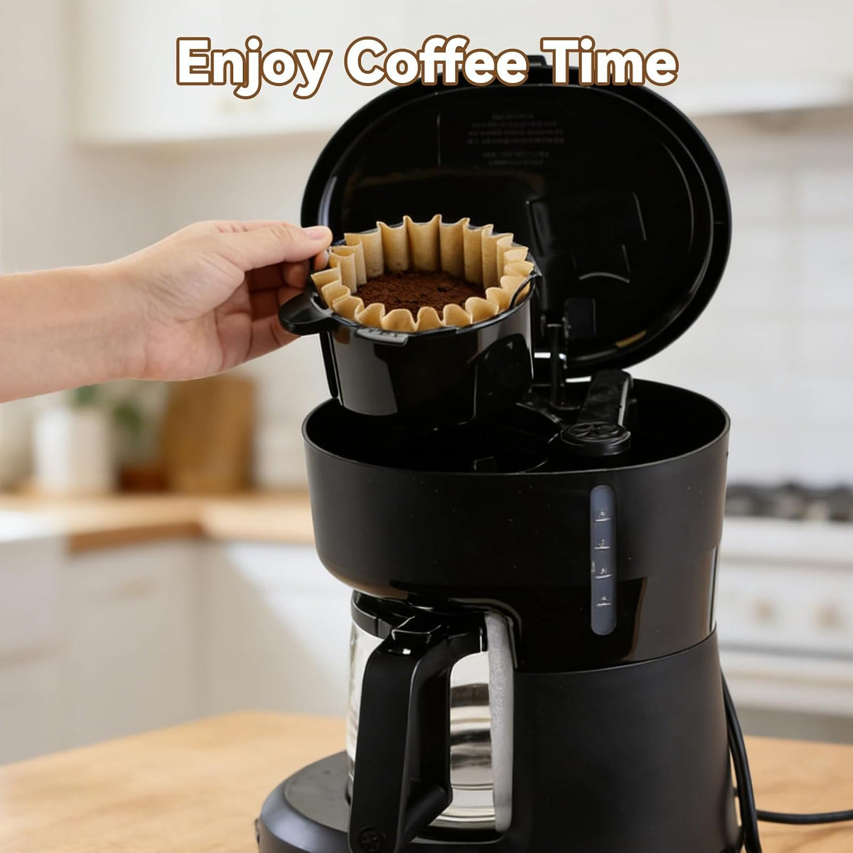 300 Pcs Unbleached 5 Cup Coffee Filter for Mr Coffee Maker Black and Decker