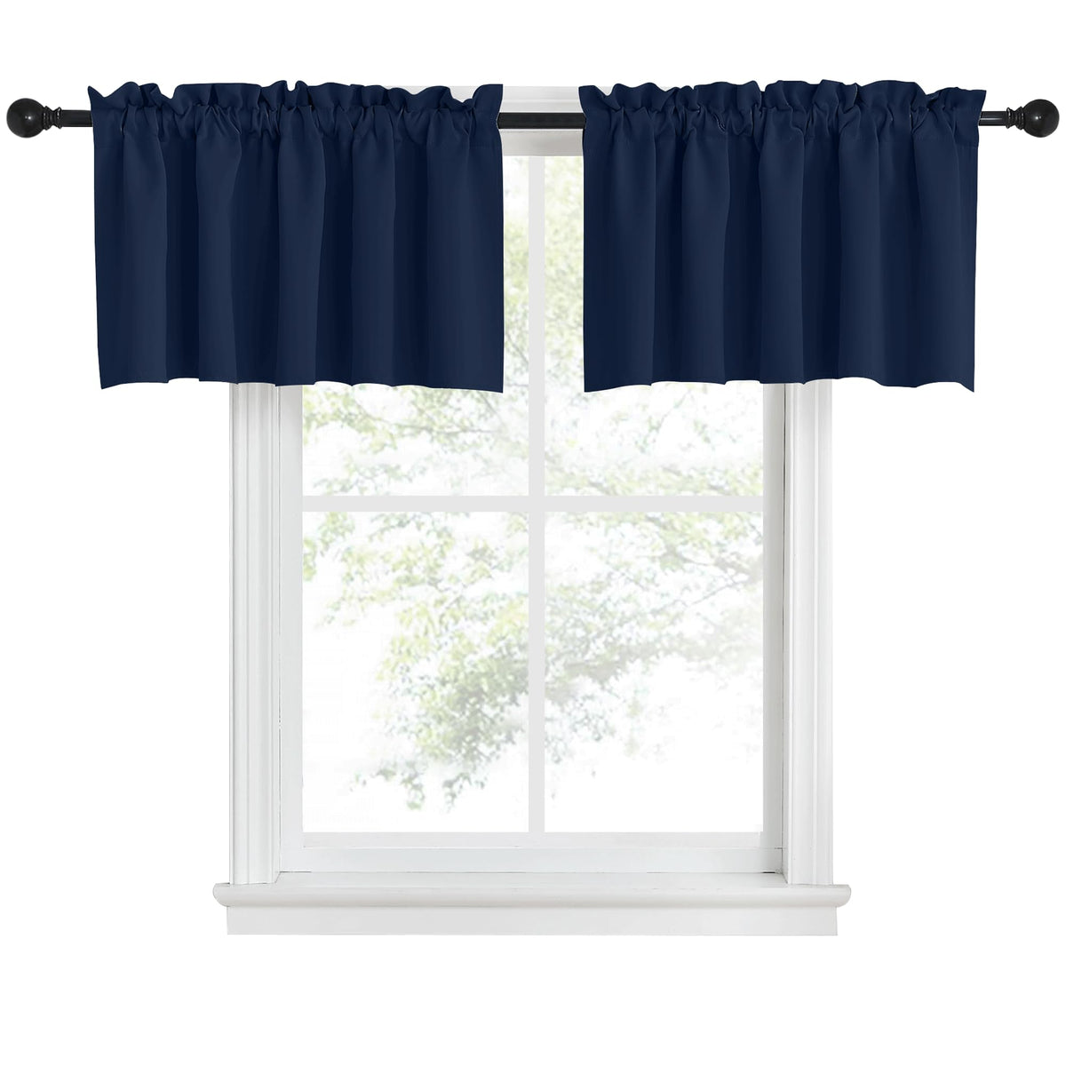 NICETOWN Burgundy Swag Curtains for Kitchen Over Sink 36 x 63 inches Long