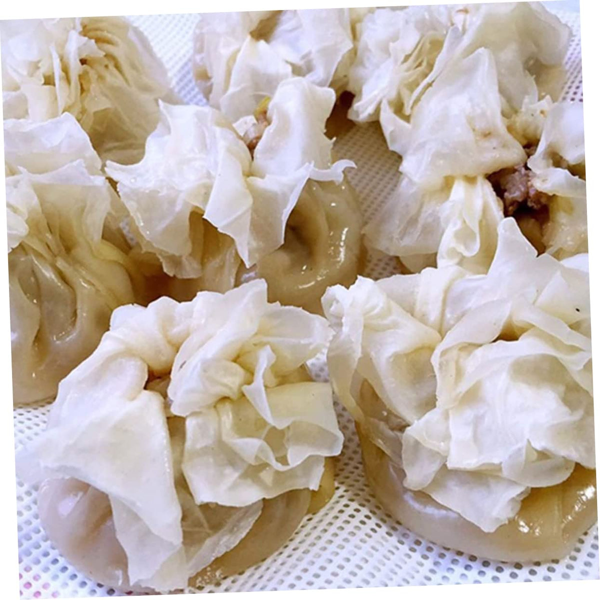 MAGICLULU 15pcs Reusable Silicone Steamer Mesh Non-Stick Pad for Dumplings Round Shape Baking Mat for Steamed Buns Diameter