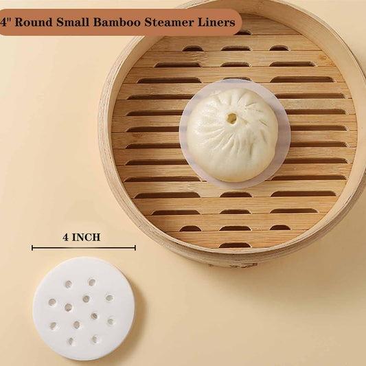 Air Fryer Liners, 4 in Perforated Parchment Bamboo Steaming Papers 500 Pcs