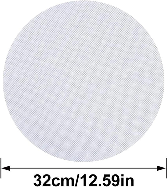 12.6 Inch Round Silicone Steamer Liners, Food Grade Silicone Baking Mats Dumplings Buns Mat Pastry Dim Sum Mesh for Home Cooking