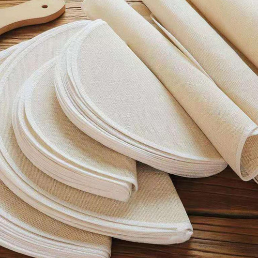 Homoyoyo Reusable Cotton Steamer Cloth Non-stick and Resistant 10pcs round Steamer Pads Beige Cotton Gauze for Steamed Food and Dumplings Suitable for Steam Cabinet and Steaming Tub