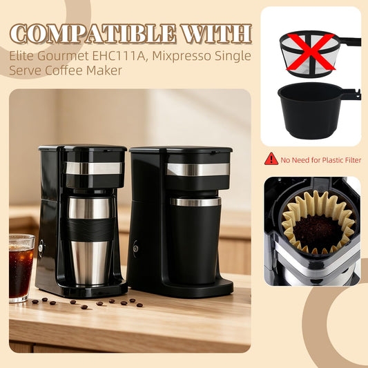 200 Pcs Coffee Filters for Elite Gourmet EHC111A and Mixpresso DCM-B-TM