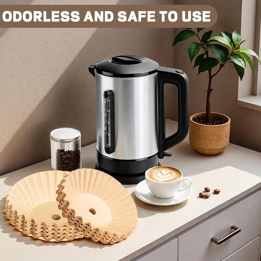 Unbleached Paper Coffee Filters for Hamilton Beach 45 Cup Coffee Urn,Large,Upgraded Thickened coffee filter paper, no residue, smoother taste.for 30 40 50 Cup Coffee Maker (100)
