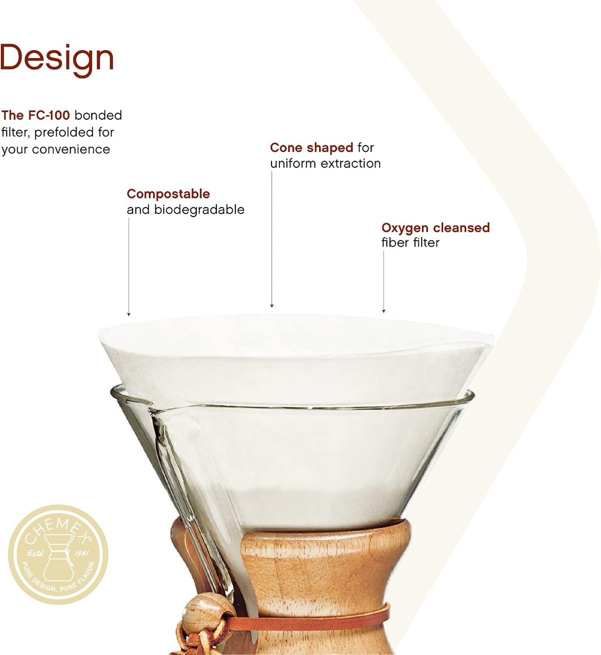 Chemex Bonded Filter - Circle - 100 ct - Exclusive Packaging