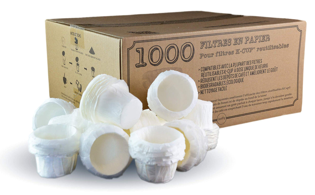 K Cup Paper Filters Disposable for Reusable Coffee Pods, 300 Count
