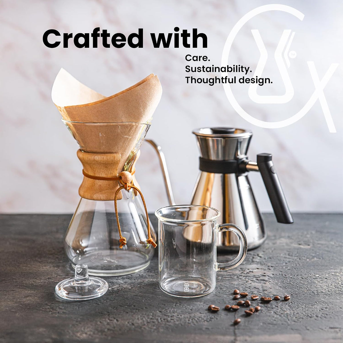 Chemex Filter - Natural Half Moon - 100 CT - FP-2N