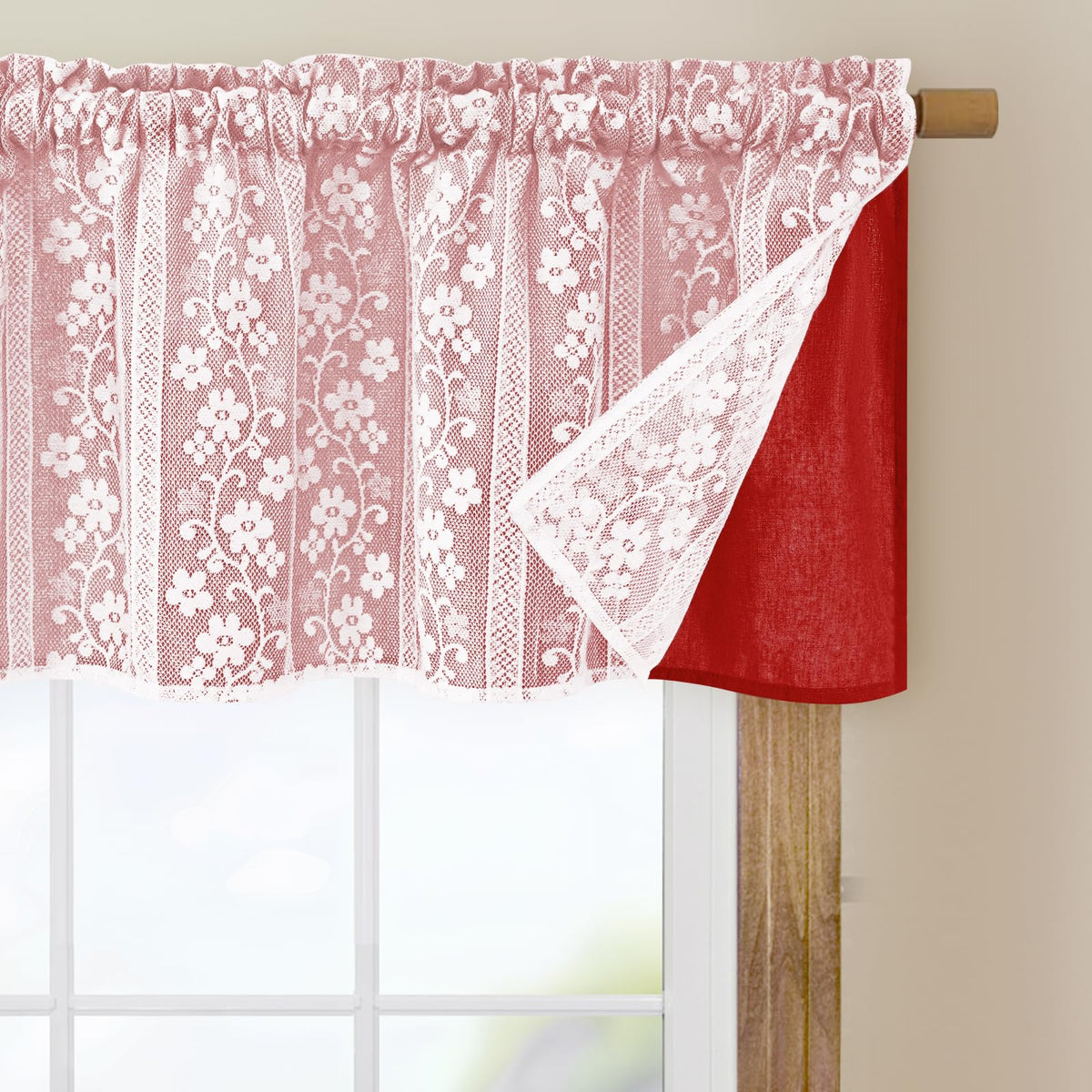 ASPMIZ Linen Kitchen Curtains 36 Inch Length, Double Layered Window Curtain 2 Panel Sets Rod Pocket Short Curtains for Kitchen, Farmhouse Window Treatment Tiers for Bathroom, Cafe, Beige