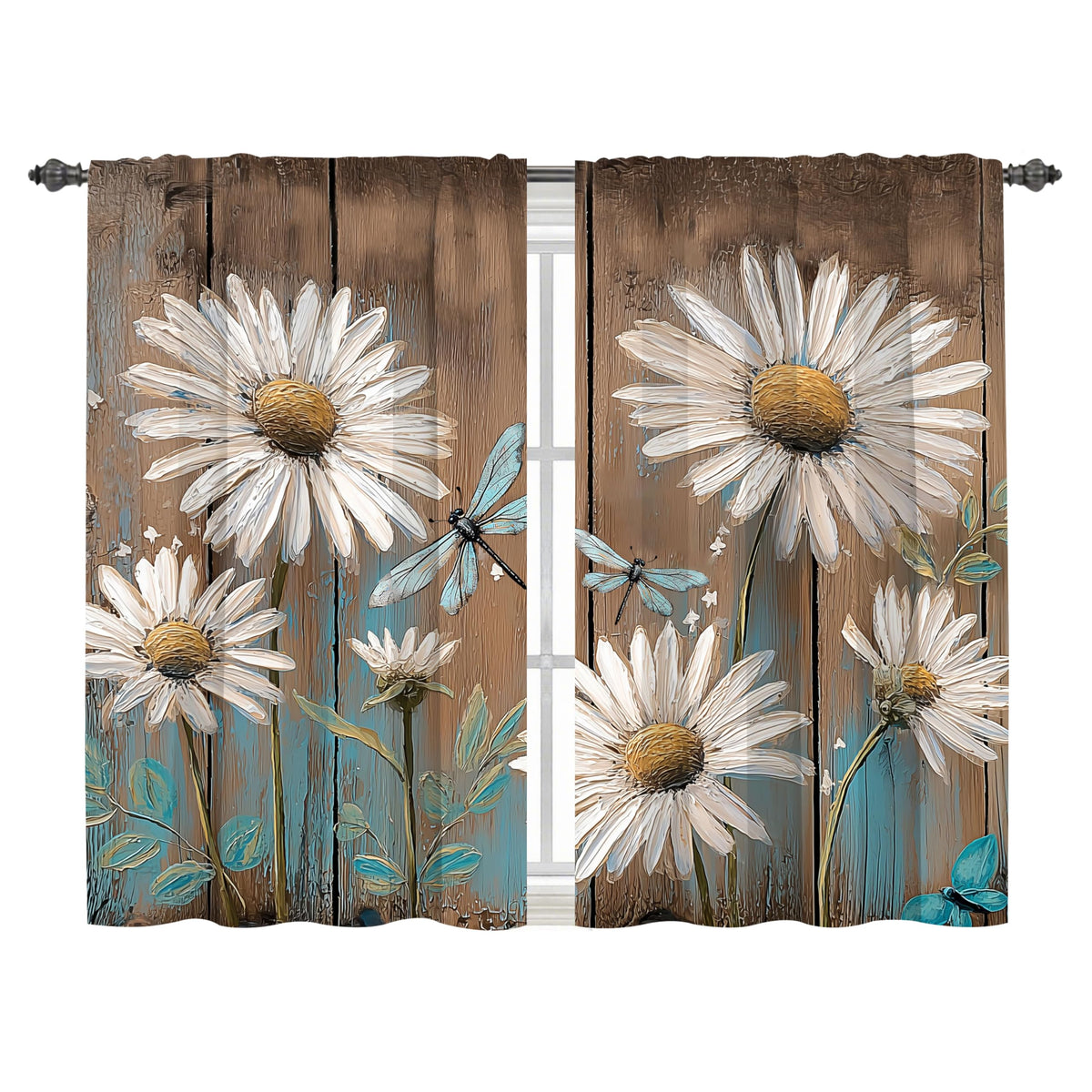 Worltoldb Black Grey Kitchen Curtains Cafe Curtains for Bathroom Dining Room Living Room Pocket Window Drapes 2 Panels Set 28"x36"