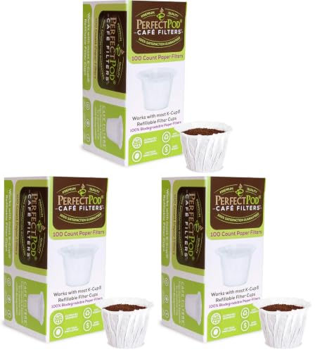 Perfect Pod Café Filters Paper Liners for Reusable K-Cup Coffee Pod, 200 Ct