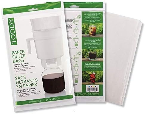 Toddy - THMPF20 Toddy Paper Filter Bags, Home Model Filters, Natural, Pack of 20