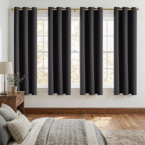 ChrisDowa Small Blackout Curtains for Kitchen & Bedroom 36 Inches Long