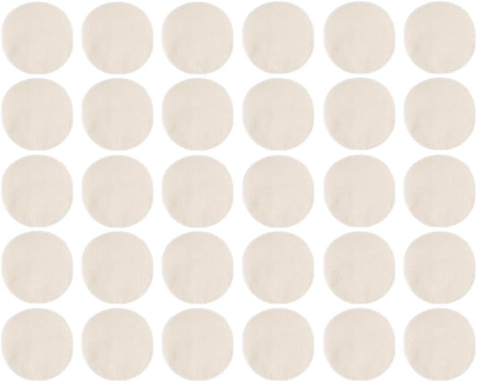 30pcs round Cotton Steamer Cloths Nonstick Reusable Beige Mats