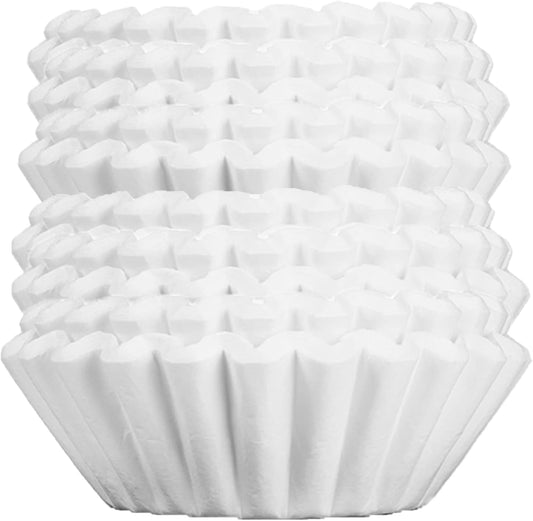 Big Joe® Large Coffee Filters (500 Count) - Extra Tall Walls Prevent Ground Overflow - Fits BUNN 12-Cup Commercial Pour Over & Drip Machines - 9¾" Diameter, 2¾" Walls - Made in USA
