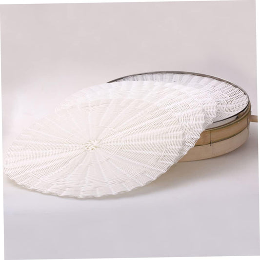 2pcs Round Steaming Pad Non-stick Silicone Steamer Mats for Dumplings Steamed Bun Pad