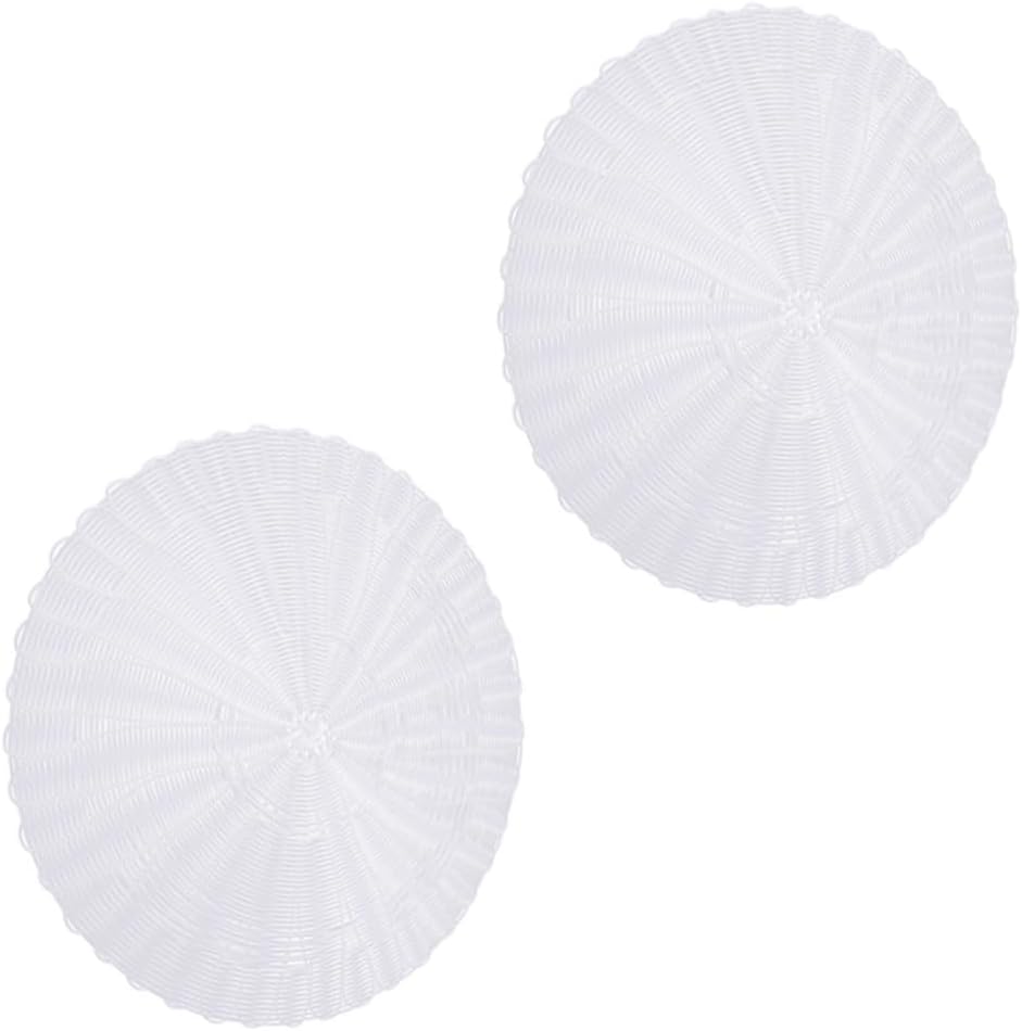 2pcs Non-stick Imitation Rattan Steamer Mats Round Steaming Pads for Steamed Buns and Dim Sum Food Grade Reusable