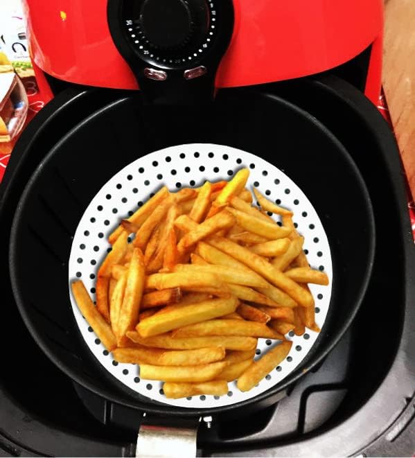 Multipurpose Silicone Liner for Steamer, Air Fryer, Pressure Cooker: Upgraded Reusable Air Fryer Liners, Silicone Baking Mat Steamer Liner, AirFryer Accessory Parchment Paper Replacement 9"