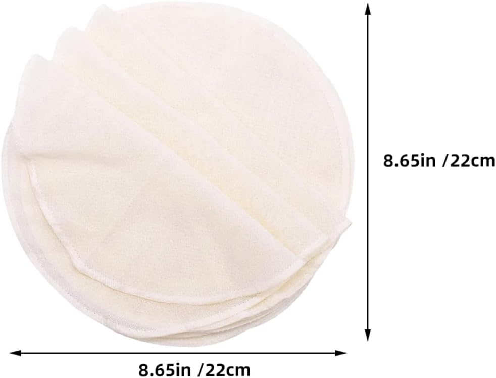 Garneck 10pcs Cotton Steamer Liners Reusable Round Mats for Steamed Buns and Dumplings Non-stick Cooking Breathable Design for Even Cooking and