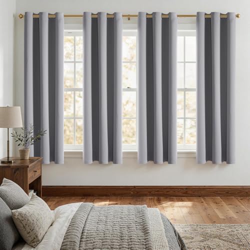 ChrisDowa Small Blackout Curtains for Kitchen & Bedroom 36 Inches Long
