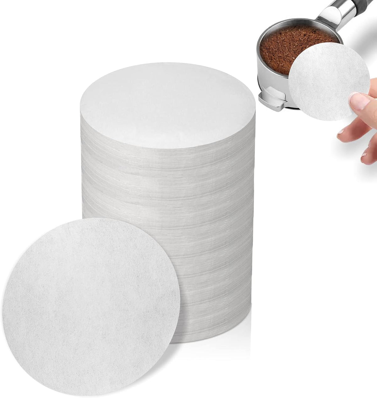 1000 Pcs Coffee Paper Filter for Espresso Coffee Maker, 53 mm