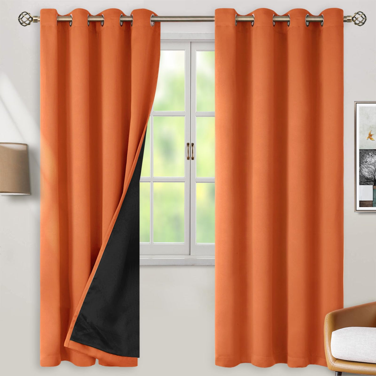BGment 40 Inch Long Short Blackout Curtains for Small Windows