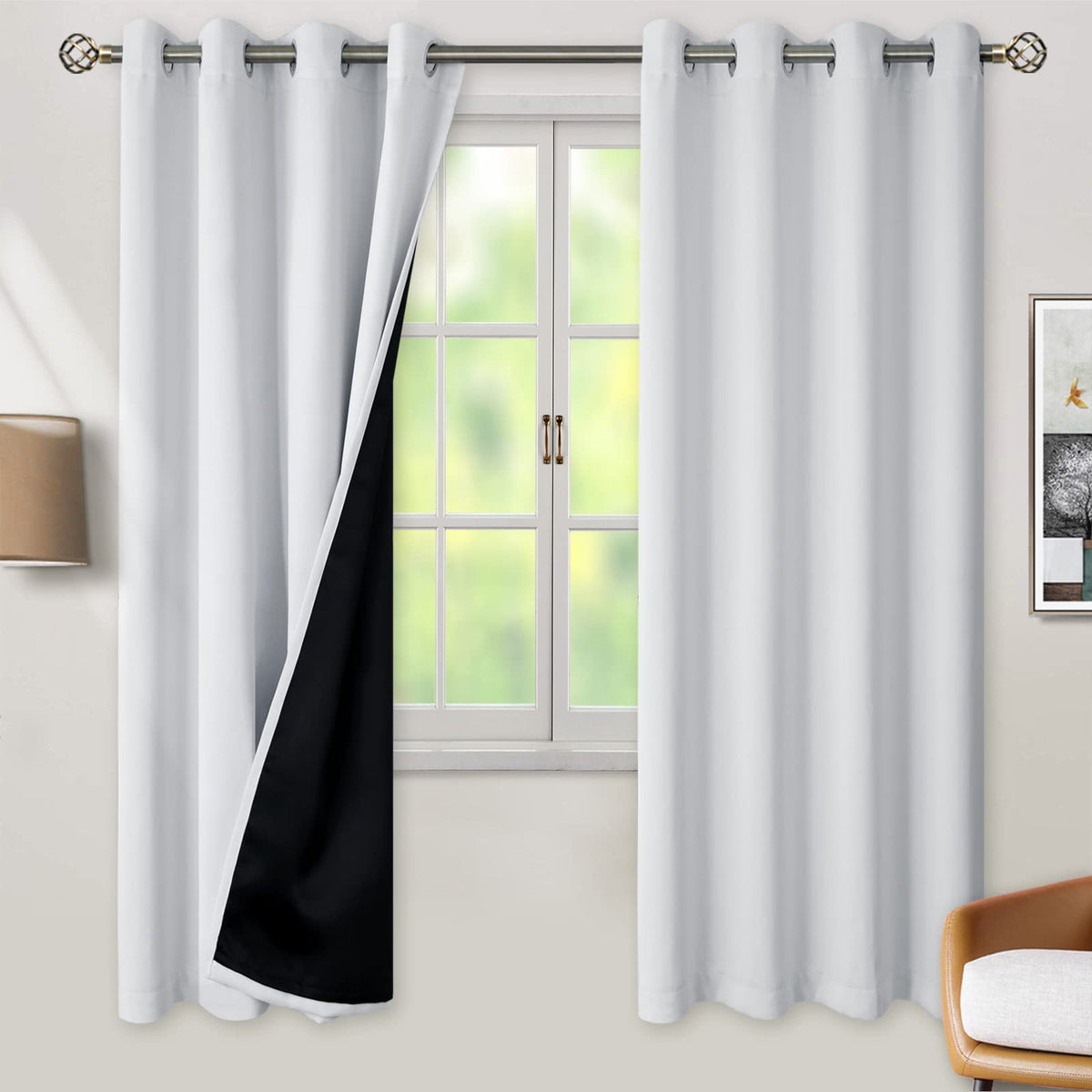 BGment 40 Inch Long Short Blackout Curtains for Small Windows