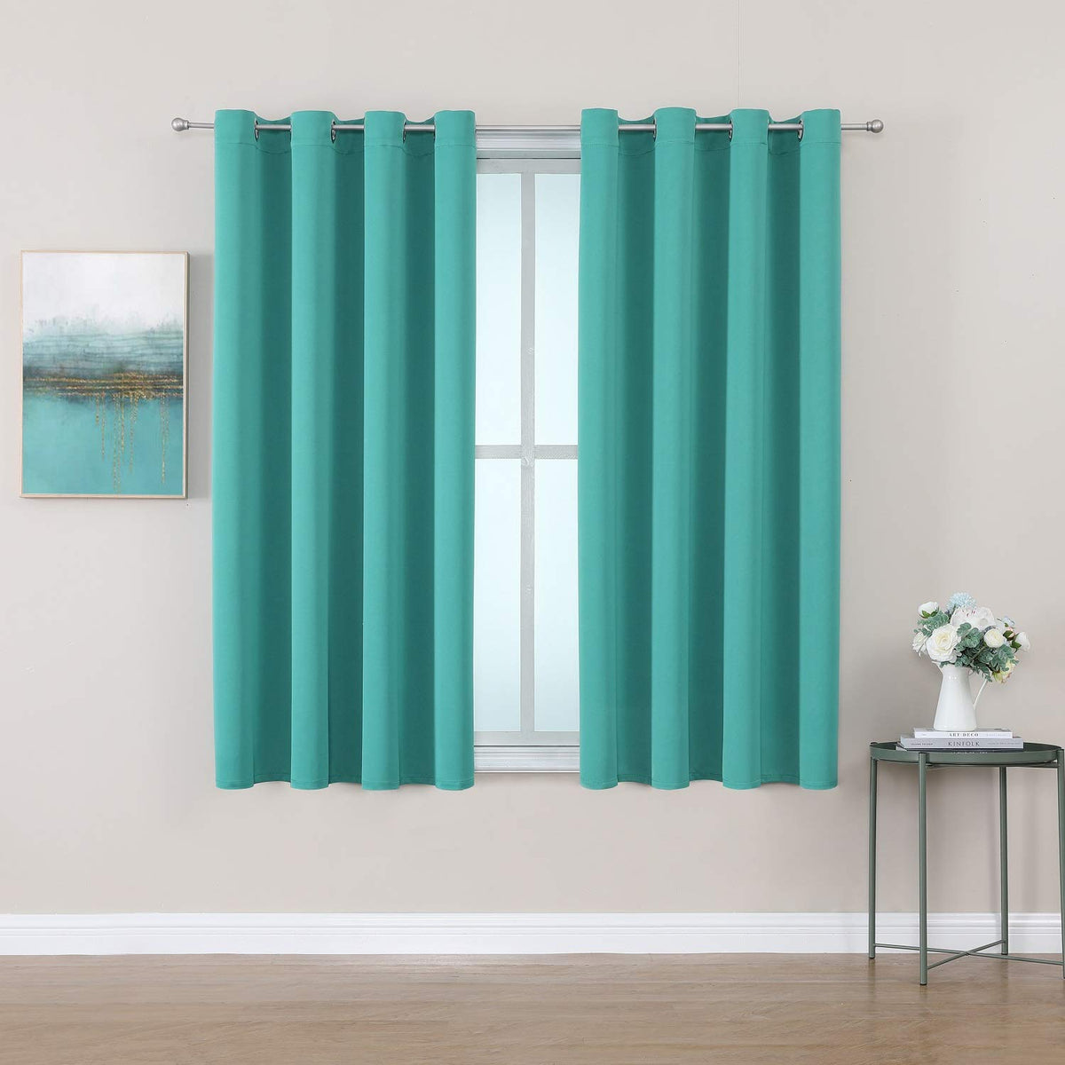 ChrisDowa Small Blackout Curtains for Kitchen & Bedroom 36 Inches Long