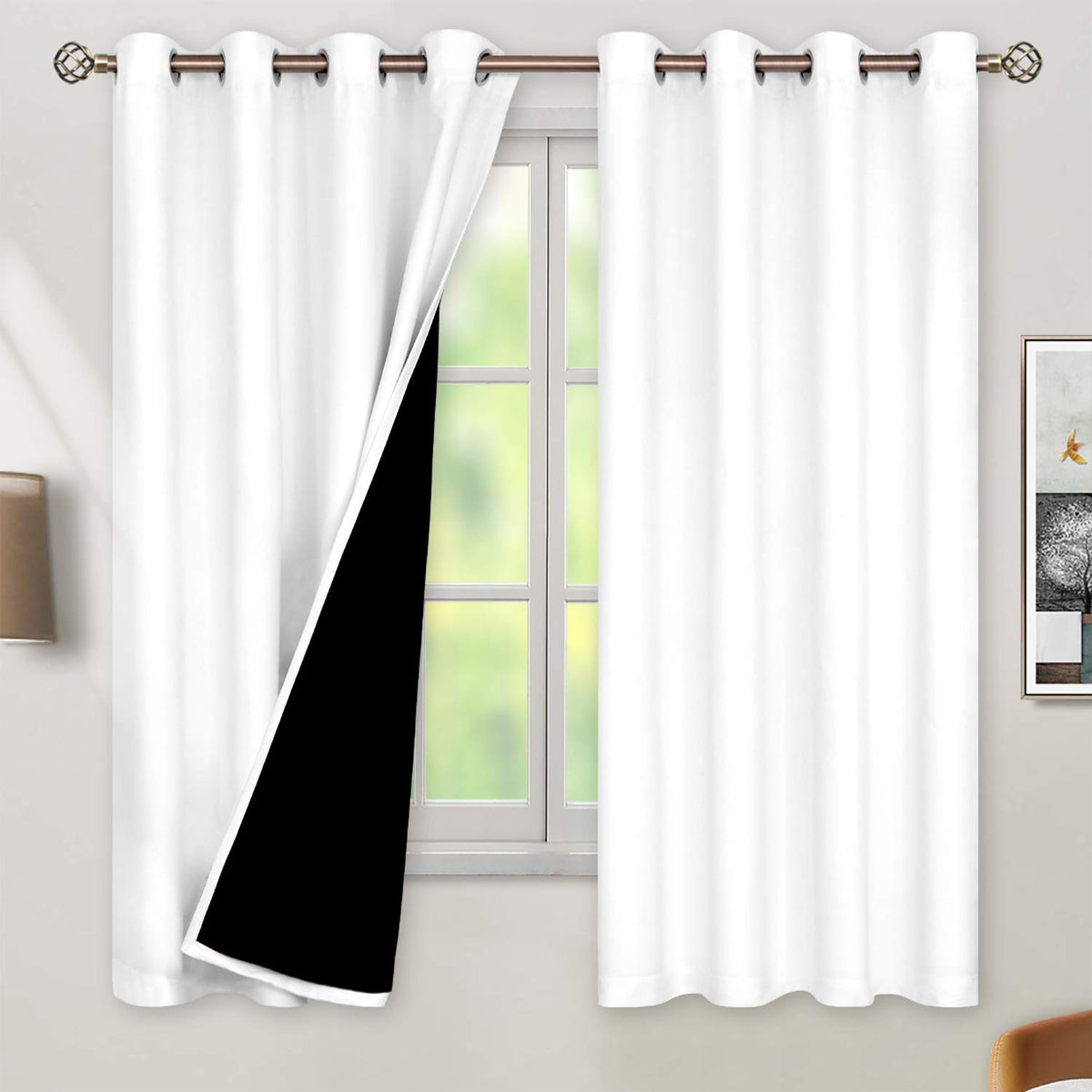 BGment 40 Inch Long Short Blackout Curtains for Small Windows