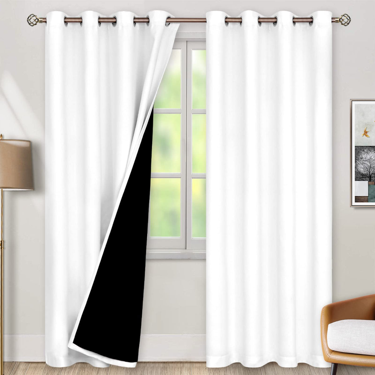 BGment 40 Inch Long Short Blackout Curtains for Small Windows