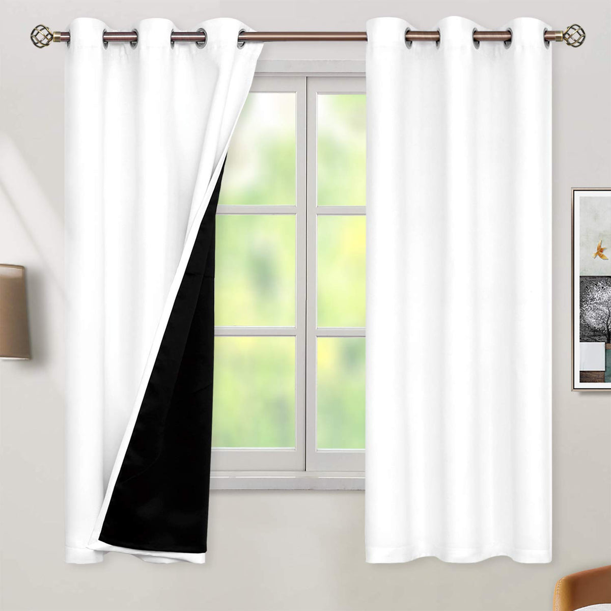 BGment 40 Inch Long Short Blackout Curtains for Small Windows