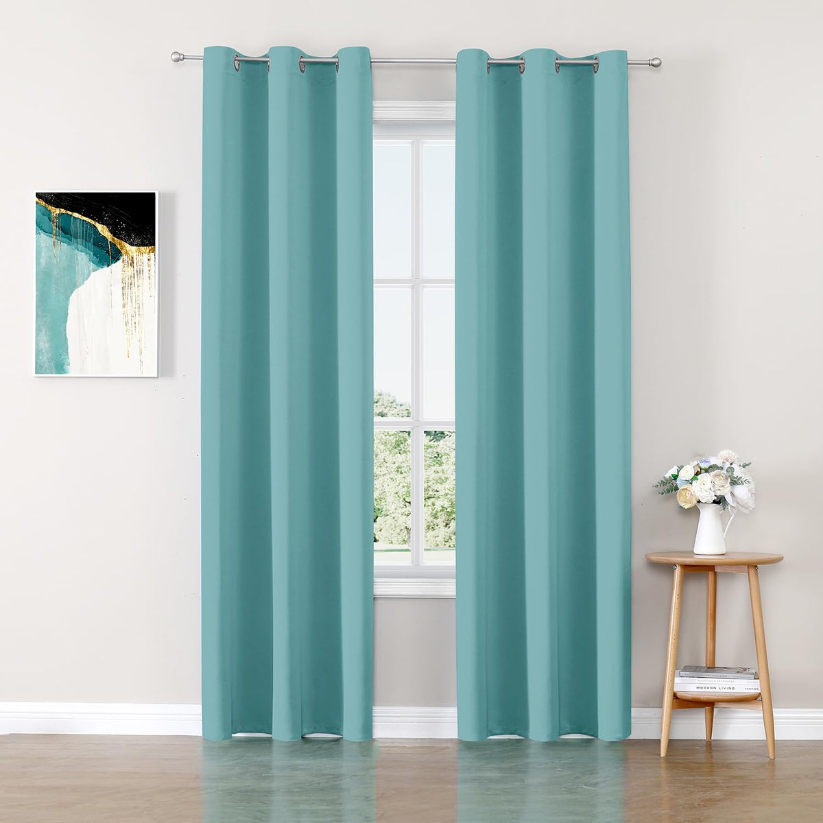 ChrisDowa Small Blackout Curtains for Kitchen & Bedroom 36 Inches Long