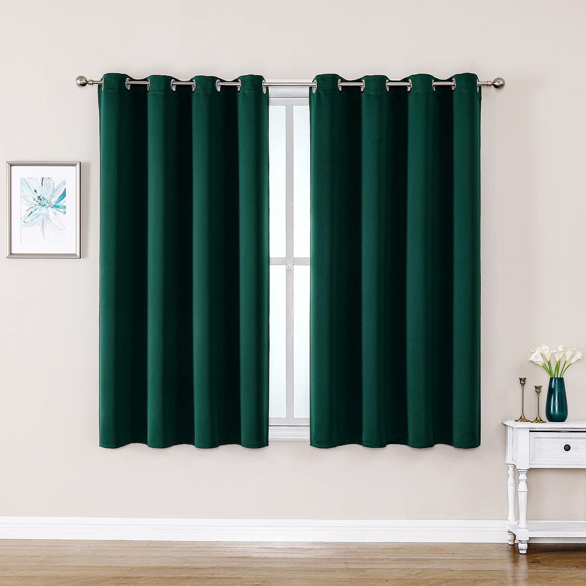 ChrisDowa Small Blackout Curtains for Kitchen & Bedroom 36 Inches Long