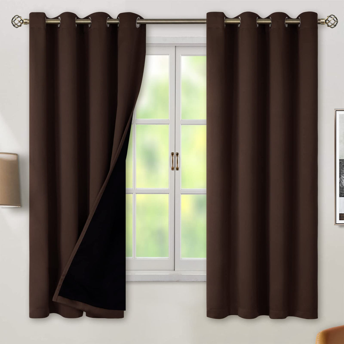 BGment 40 Inch Long Short Blackout Curtains for Small Windows