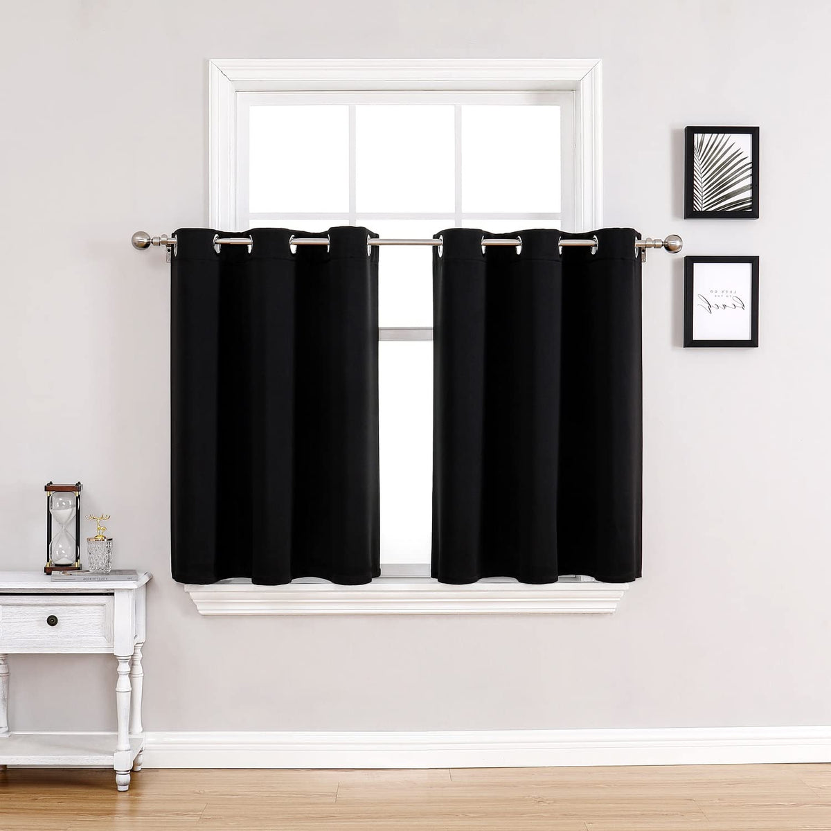ChrisDowa Small Blackout Curtains for Kitchen & Bedroom 36 Inches Long