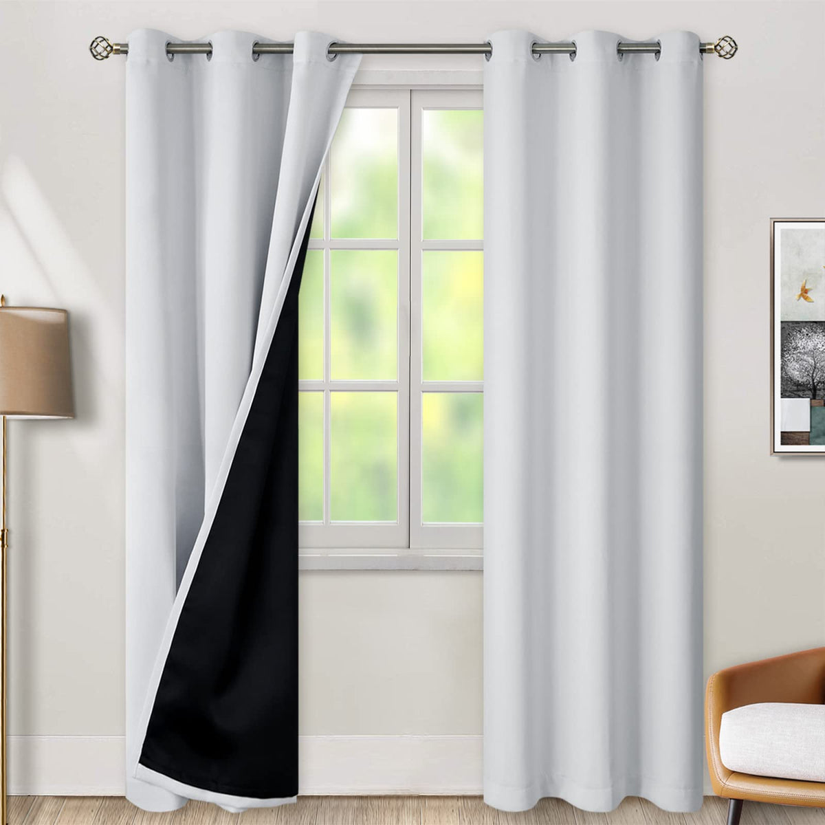 BGment 40 Inch Long Short Blackout Curtains for Small Windows