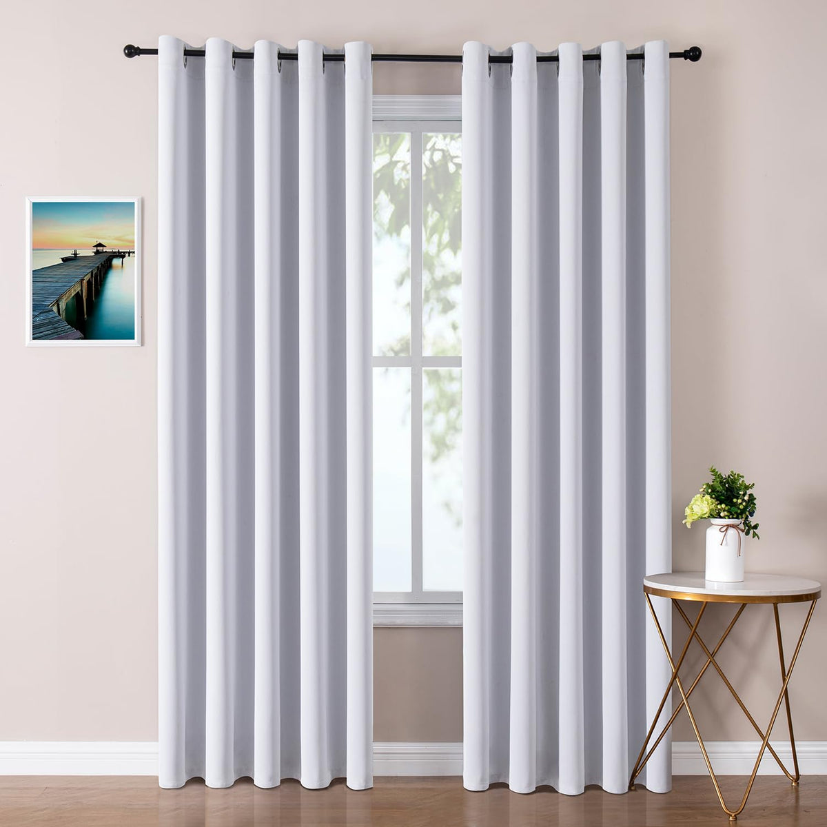 ChrisDowa Small Blackout Curtains for Kitchen & Bedroom 36 Inches Long