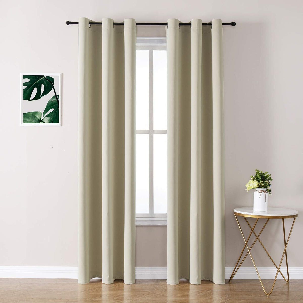 ChrisDowa Small Blackout Curtains for Kitchen & Bedroom 36 Inches Long