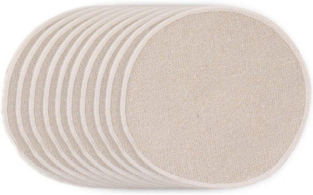 10pcs Round Cotton Yarn Cloth Reusable Non Stick Household Liners Cloth Mesh Mat Pad Steamed Buns Dumplings Baking Cooking Tool