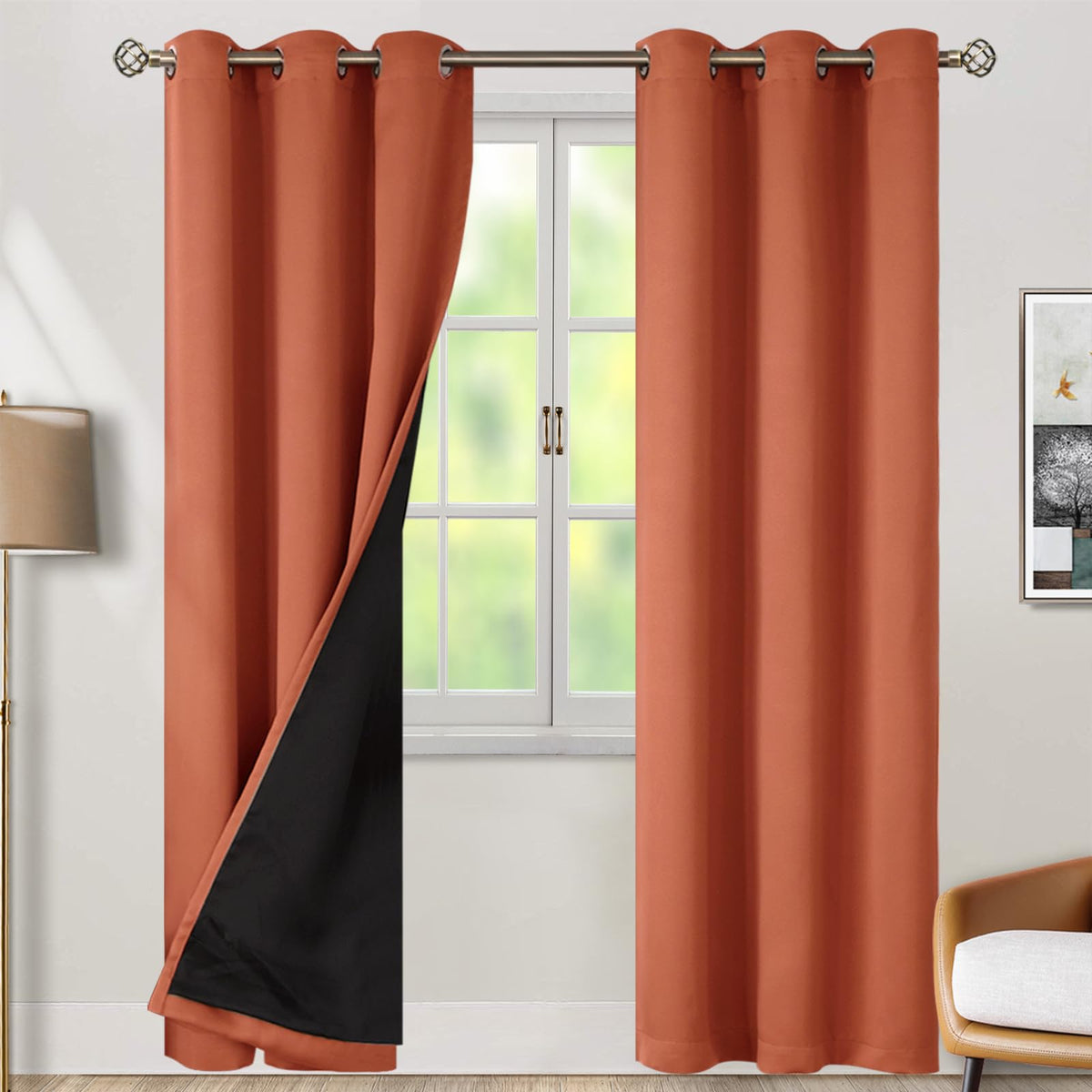 BGment 40 Inch Long Short Blackout Curtains for Small Windows