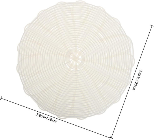 2pcs Dumplings Steamer Mat, Imitation Wicker Silicone PP Basket Liner