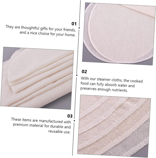 30pcs round Cotton Yarn Steamer Pads for Steamed Buns