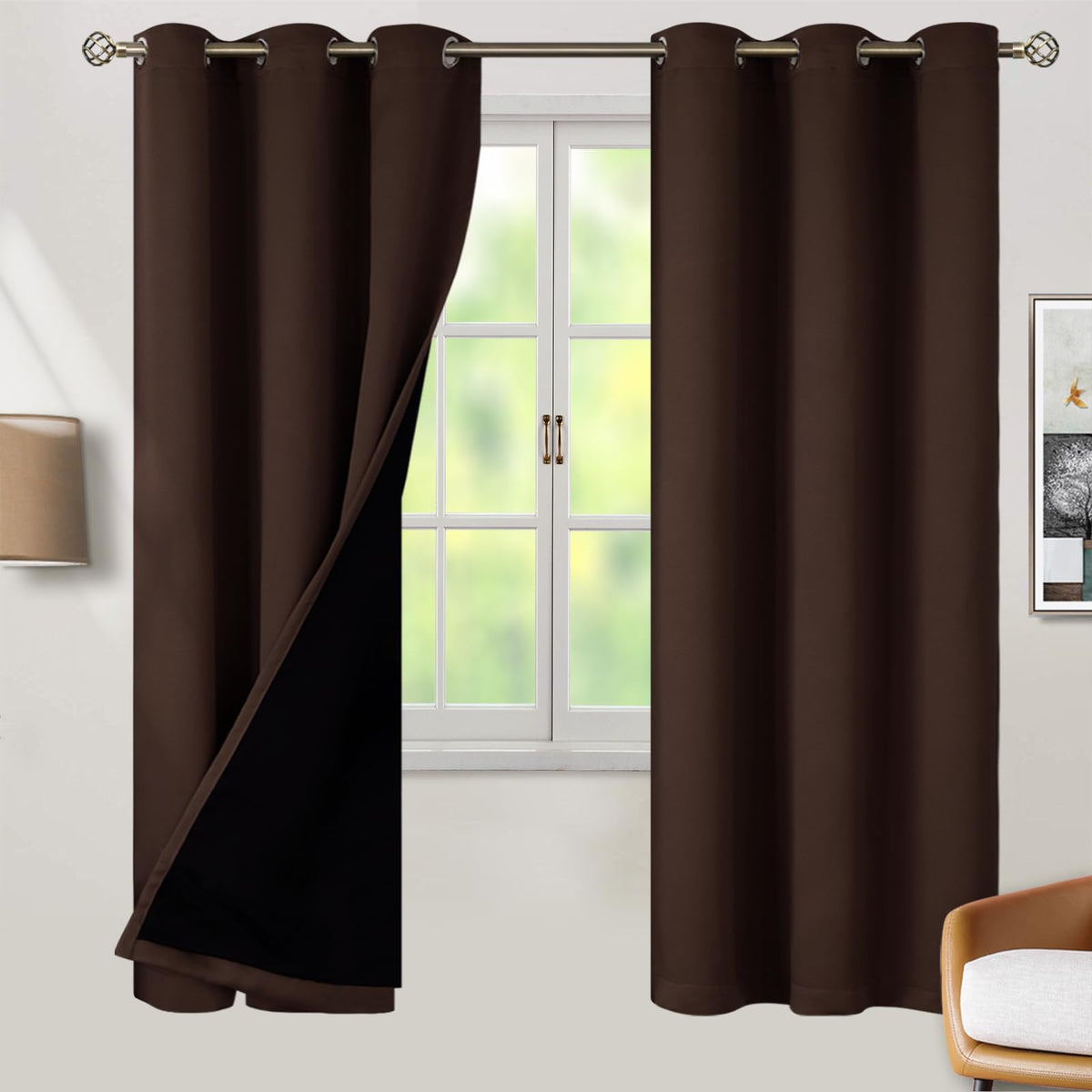 BGment 40 Inch Long Short Blackout Curtains for Small Windows