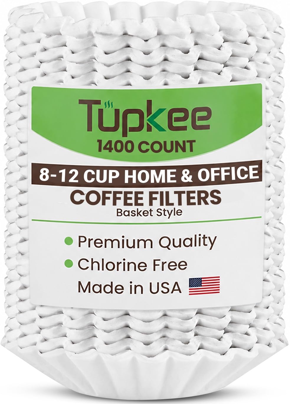 Basket Coffee Filters 8-12 Cup, 700 Count, White Paper, Made In USA