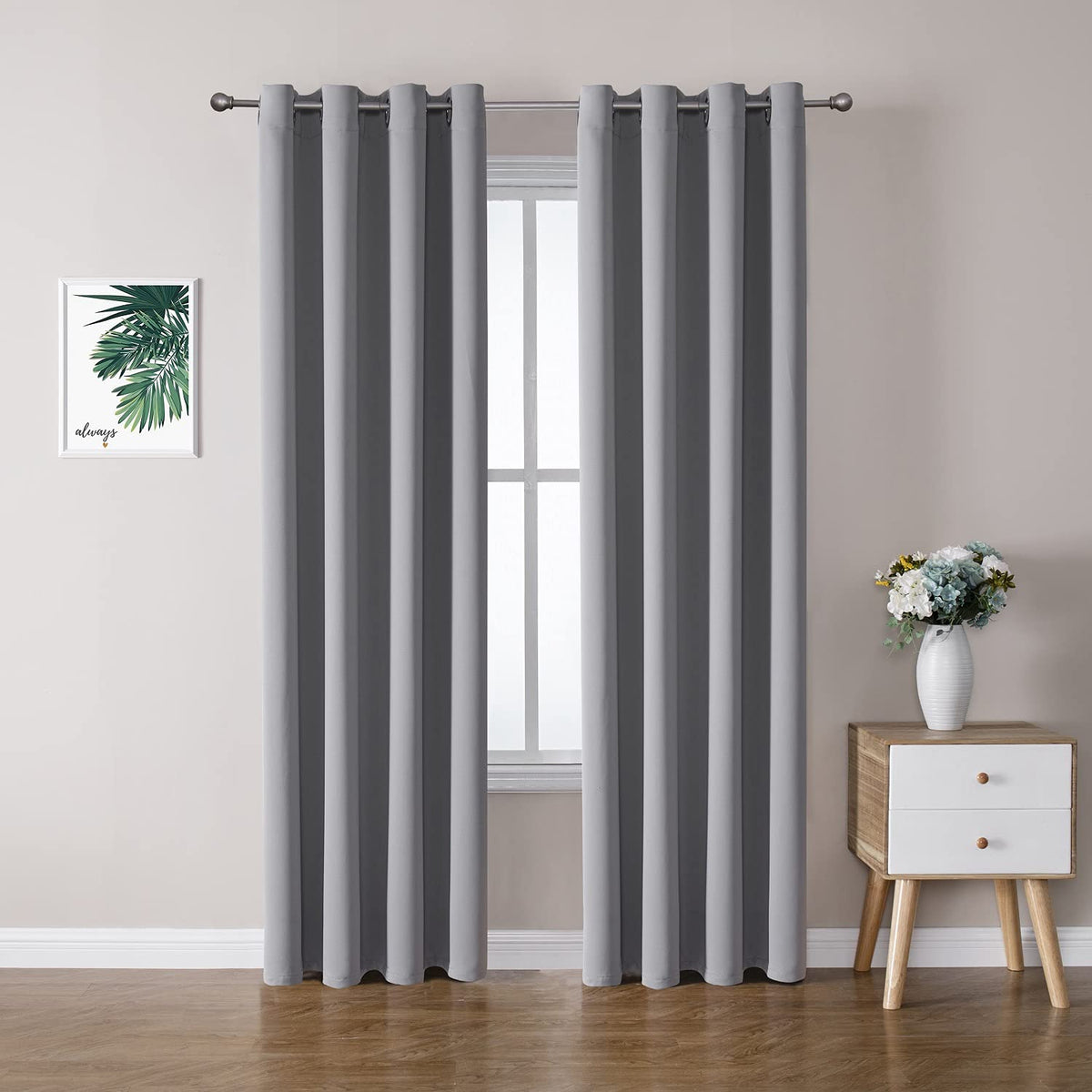 ChrisDowa Small Blackout Curtains for Kitchen & Bedroom 36 Inches Long