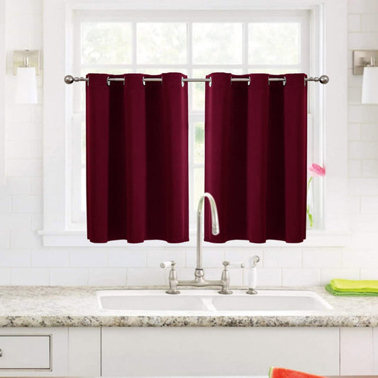 ChrisDowa Small Blackout Curtains for Kitchen & Bedroom 36 Inches Long
