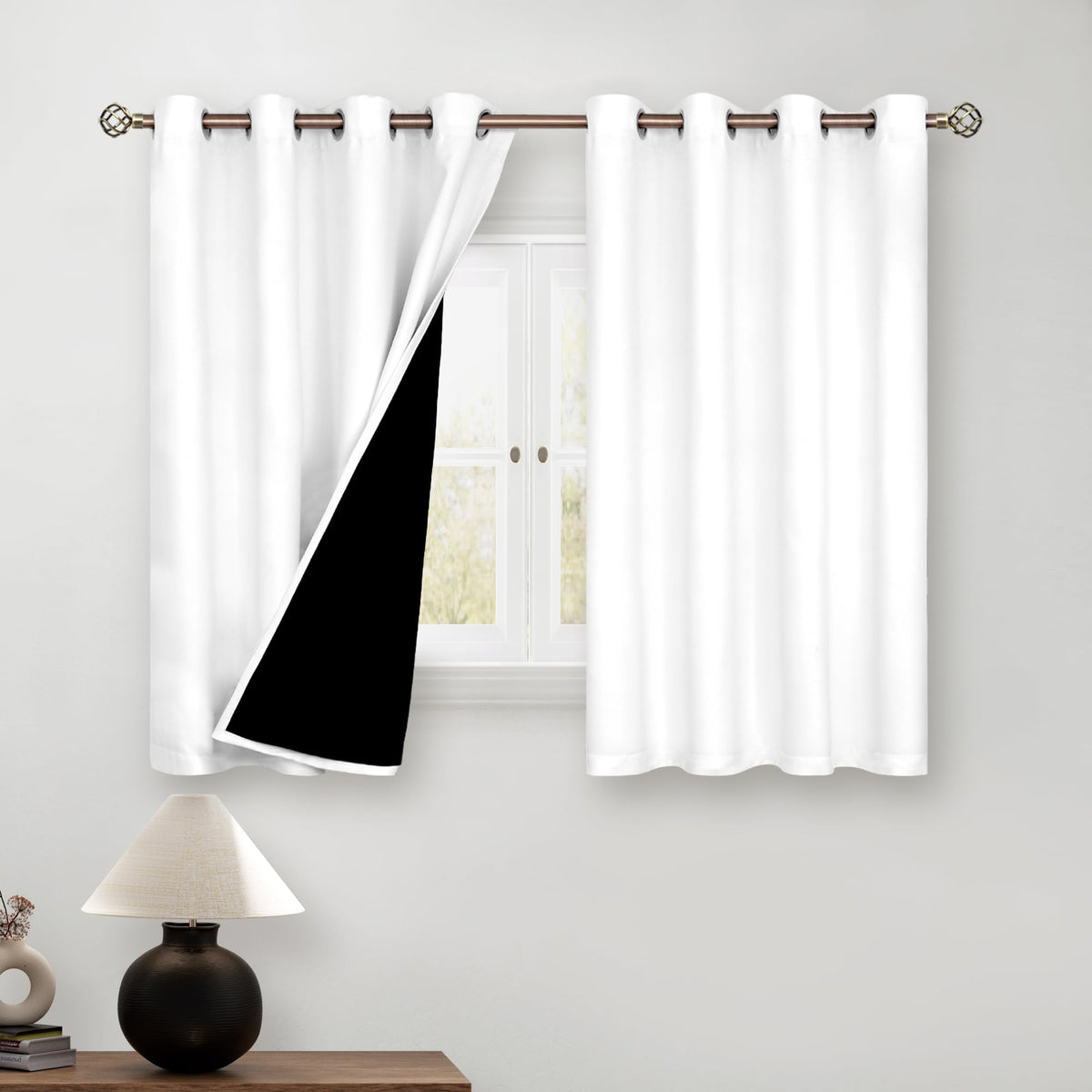BGment 40 Inch Long Short Blackout Curtains for Small Windows