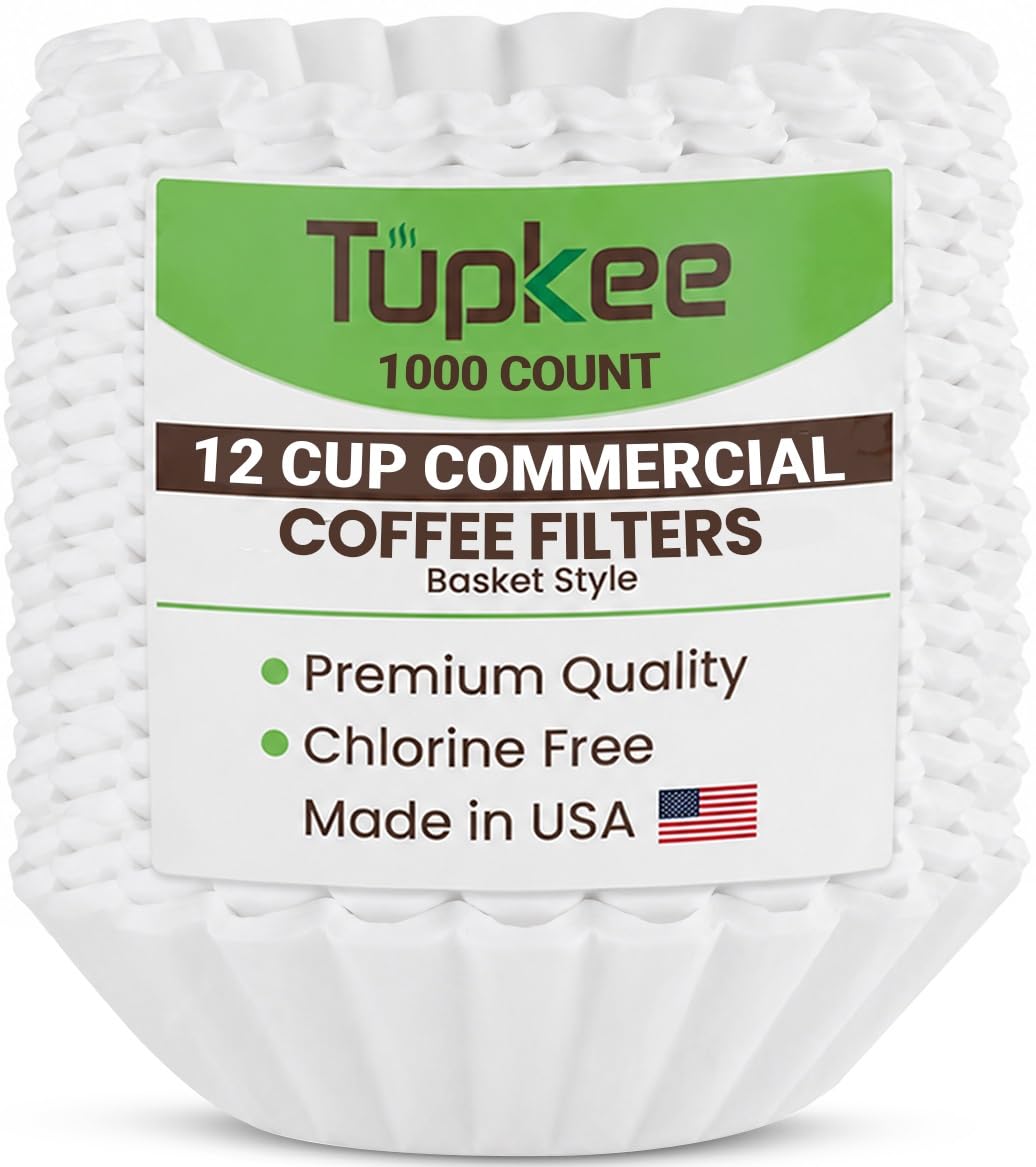 Large 12 Cup Commercial Coffee Filters, 9.75" x 4.25", 500 Count